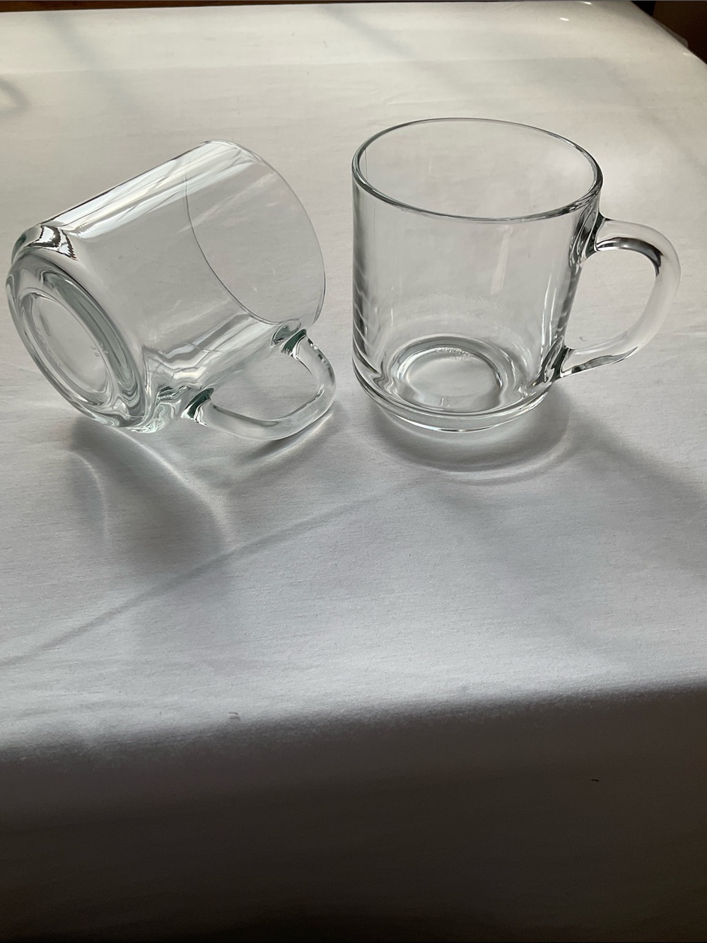Clear Glass France Cappuccino Coffee Mugs Set of 6 - Picture 2 of 8